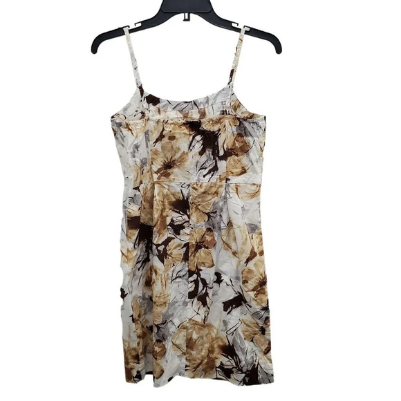 Jonathan Martin Petite Y2K Abstract Floral Print Stretch Cotton Bodycon Dress 8P - Picture 6 of 6